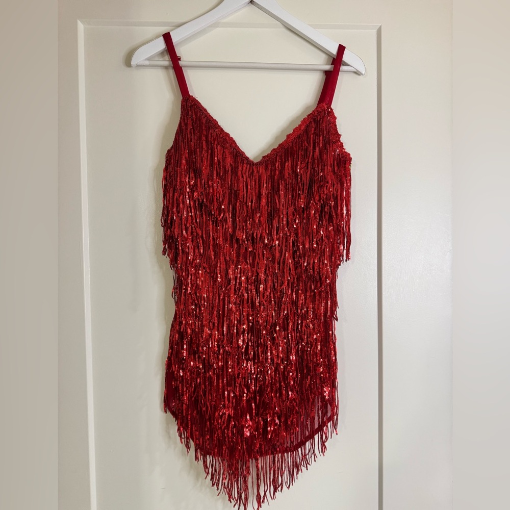 Women’s red sequin mini dress